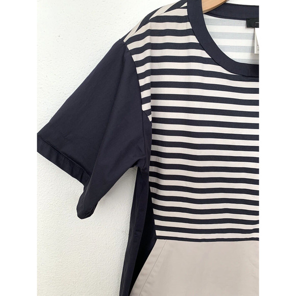 MaxMara Navy and Gray Striped Mini Dress - Picture 3 of 8